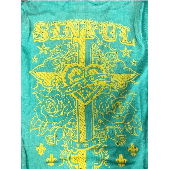 Sinful AFFLICTION Womens T-Shirt JESSIE SWEATER - Picture 6 of 9